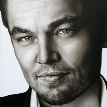 Olieverfportret van Leonardo DiCaprio door Saskia Vugts