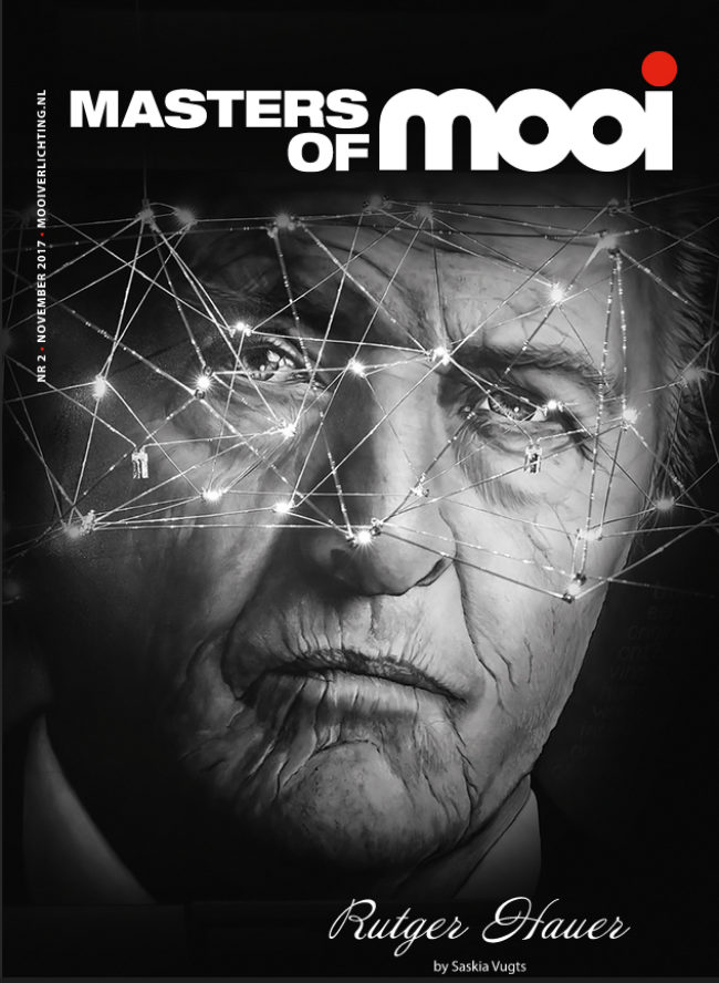 Portret van Rutger Hauer op de cover van Mooi magazine